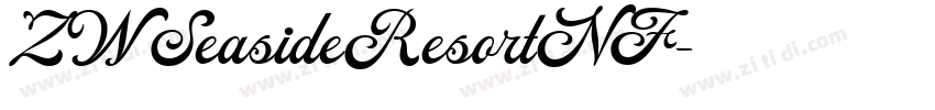 ZW SeasideResortNF字体转换